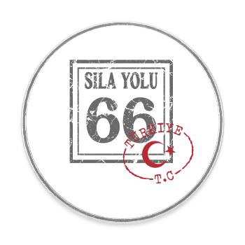 Yang - Round  fridge magnet - white - Front