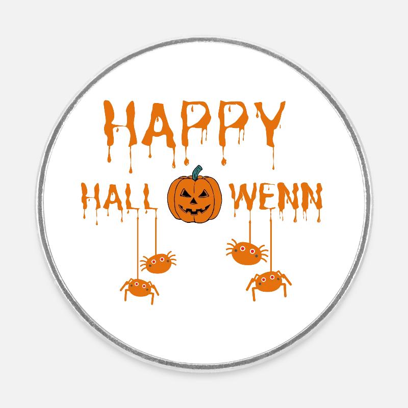 Joyeux halloween - Magnet rond - blanc