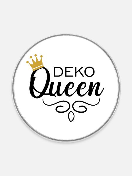 Deko Queen - Runder Kühlschrankmagnet - Weiß