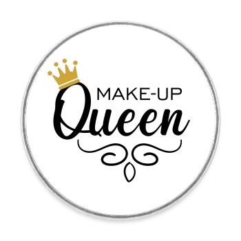 Make-up Queen - Round  fridge magnet - white - Front