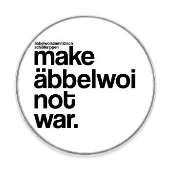 make äbbelwoi not war - Runder Kühlschrankmagnet - Weiß - Vorne