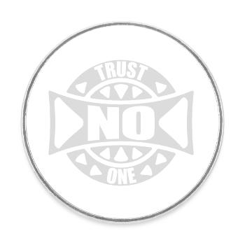 ne faites confiance à personne pour ne citer - Magnet rond - blanc - Devant
