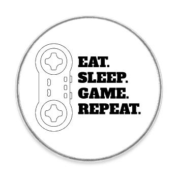 Citation de joueur Gamer Funny Gaming Gambling Gift - Magnet rond - blanc - Devant