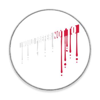 I prefer not to - Round  fridge magnet - white - Front