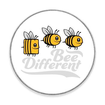 bee citation différente - Magnet rond - blanc - Devant