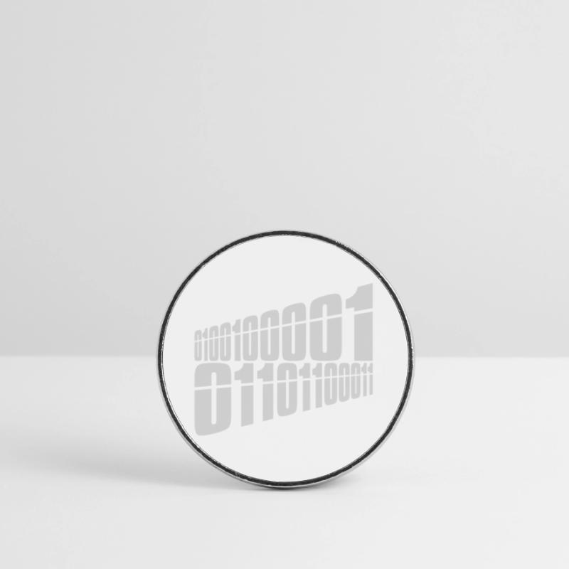 Langage de programme de code binaire Magnet rond