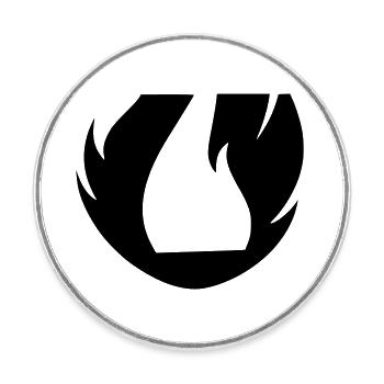kissing flame flame frenzy - Round  fridge magnet - white - Front