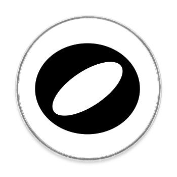 Whole Note icon to design yourself - Round  fridge magnet - white - Front