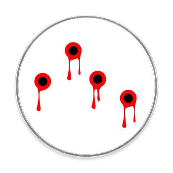 shots - Round  fridge magnet - white - Front