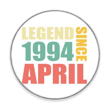 29. Geburtstag April Jahrgang 1994 Geschenkidee - Runder Kühlschrankmagnet - Weiß - Vorne