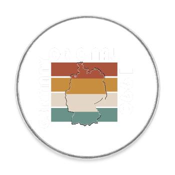 Germany Original - Round  fridge magnet - white - Front