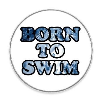 Triathlon Swim Bike Run Marathon - Round  fridge magnet - white - Front