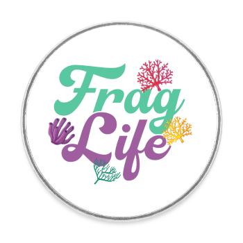Demandez au propriétaire de l’aquarium Life Fish Keeping - Magnet rond - blanc - Devant