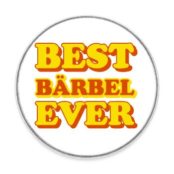 Bärbel First name Funny gift - Round  fridge magnet - white - Front