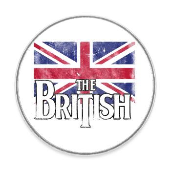 The British Flag - Round  fridge magnet - white - Front
