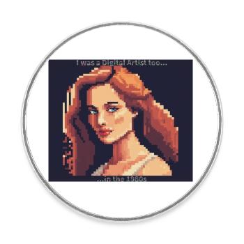 Digitale Kunst - Runder Kühlschrankmagnet - Weiß - Vorne