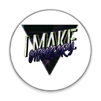 Love Cookery Gift for Cook Chef Grillmaster Puns - Round  fridge magnet - white - Front