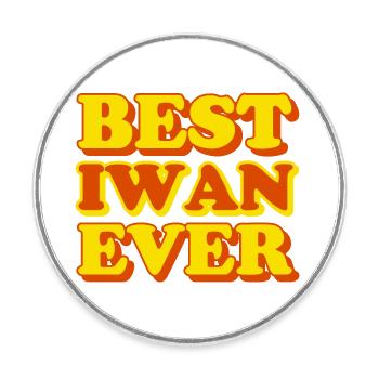 Cadeau amusant avec prénom Ivan - Magnet rond - blanc - Devant