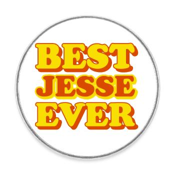 Lustiges Geschenk mit Vornamen Jesse - Runder Kühlschrankmagnet - Weiß - Vorne