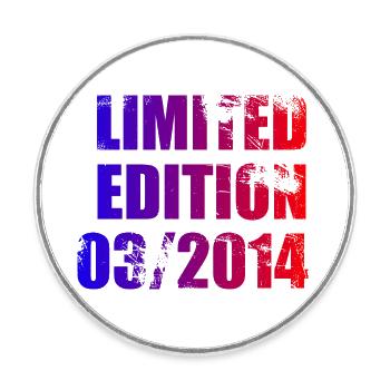 10th Anniversary Limited Edition 03/2014 - Round  fridge magnet - white - Front