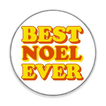Noel Vorname Lustiges Geschenk - Runder Kühlschrankmagnet - Weiß - Vorne