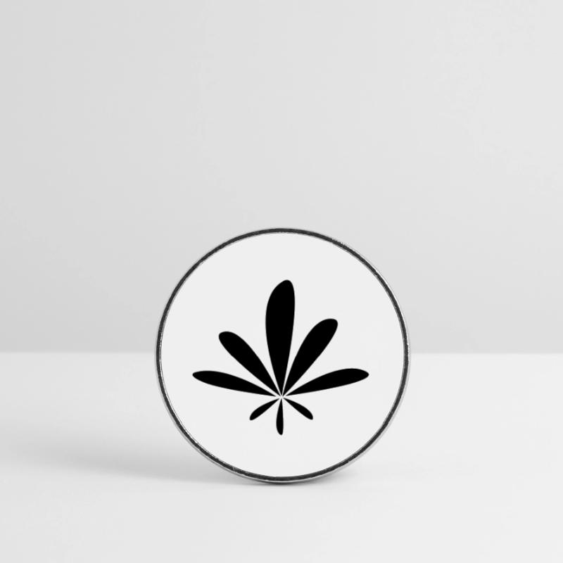 Hanf Blatt rounded Runder Kühlschrankmagnet