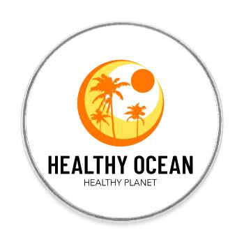 Marine Conservation - Round  fridge magnet - white - Front