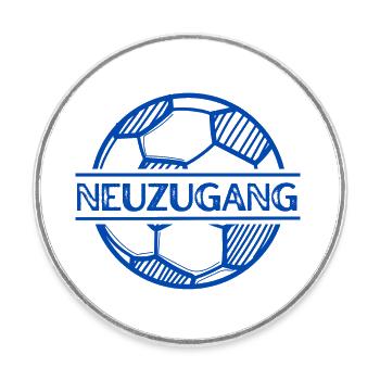 Neuzugang - Fußballspieler, Junge, Mädchen, Baby - Runder Kühlschrankmagnet - Weiß - Vorne