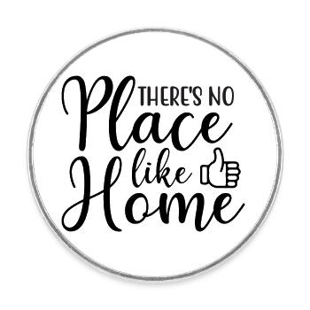 Place like Home - Round  fridge magnet - white - Front