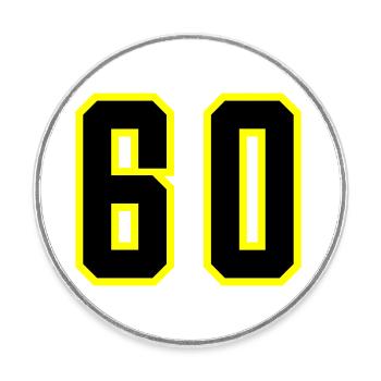 60 Number Leotard - Round  fridge magnet - white - Front