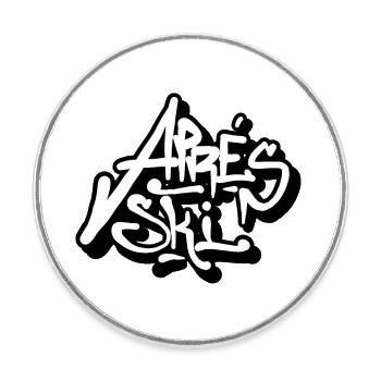 Après-ski - Magnet rond - blanc - Devant