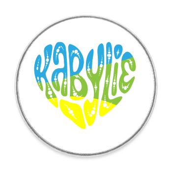 Kabylie in my heart - Round  fridge magnet - white - Front