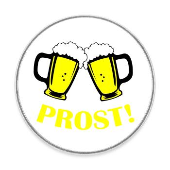 Santé de la bière - Magnet rond - blanc - Devant