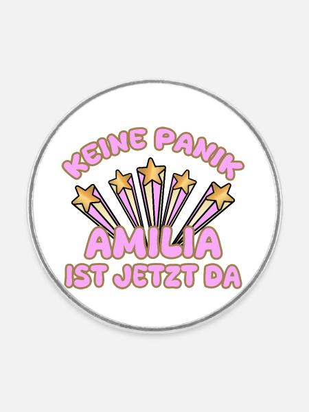 Frauenname Amilia - Runder Kühlschrankmagnet - Weiß