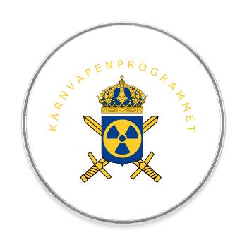 Le programme suédois d’armement nucléaire - Magnet rond - blanc - Devant