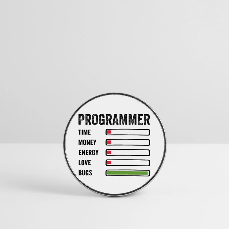 Developer Humor Programmer Coder Round  fridge magnet
