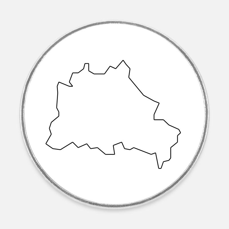 Berlin - Runder Kühlschrankmagnet - Weiß