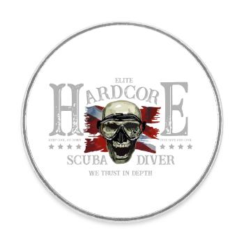 Elite Extreme Diver - Diver Extreme - Round  fridge magnet - white - Front