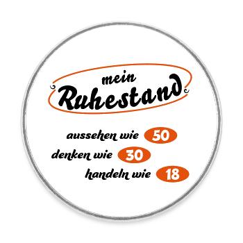ruhestand - Runder Kühlschrankmagnet - Weiß - Vorne