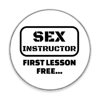 Sex - Sexy - Humor - Wife - Couple - Marriage - Round  fridge magnet - white - Front