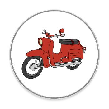 Hirondelle (Ibizarot) - Magnet rond - blanc - Devant