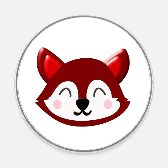 RED FOX ANIMAL MOTIFS ANIMAL ILLUSTRATION' Round fridge magnet | Spreadshirt