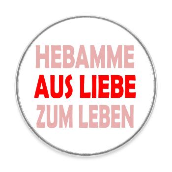 Hebamme - Runder Kühlschrankmagnet - Weiß - Vorne
