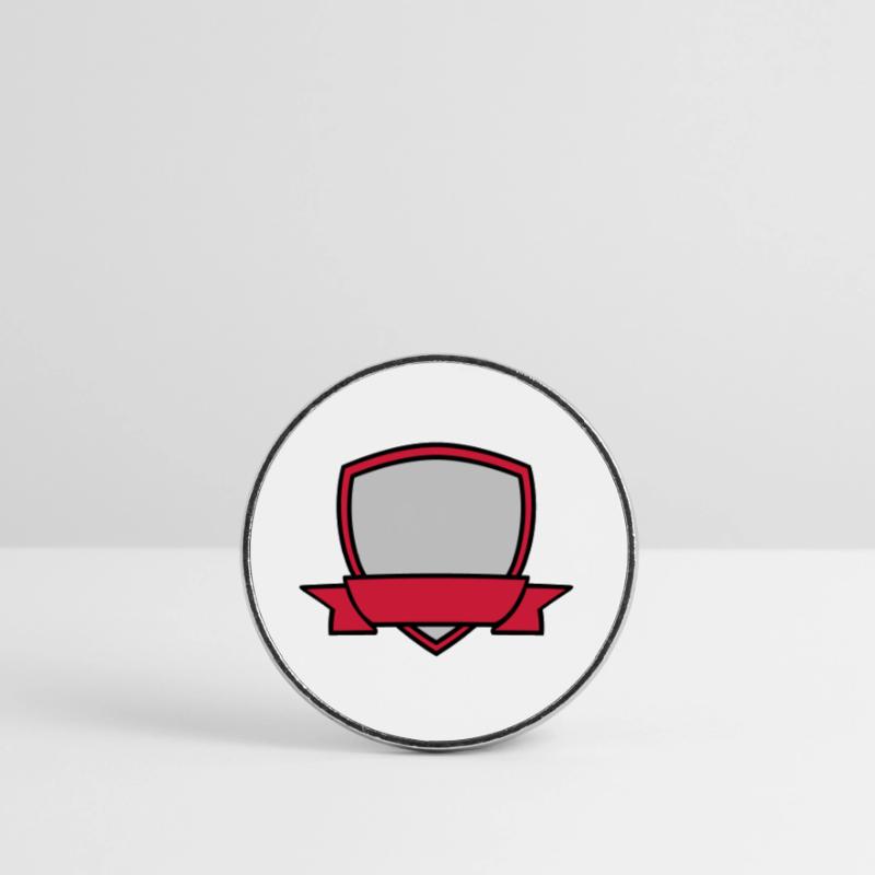 Shield Banner Empty Round  fridge magnet