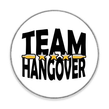 Bierflaschen Team Hangover - Runder Kühlschrankmagnet - Weiß - Vorne