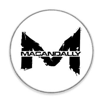 Macandally - Runder Kühlschrankmagnet - Weiß - Vorne