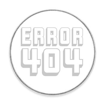 Computer Verbindung Error 404 - Runder Kühlschrankmagnet - Weiß - Vorne