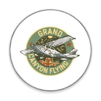Grand Canyon Flying - Round  fridge magnet - white - Front