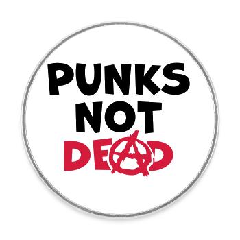 Zitat punks not dead - Runder Kühlschrankmagnet - Weiß - Vorne
