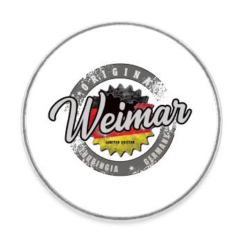 Original Germany Thüringen Weimar Thüringer Wald - Runder Kühlschrankmagnet - Weiß - Vorne